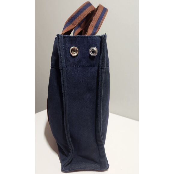 Hermès 1990s Navy/Brown Canvas Fourre Tout Mini Tote Bag - Picture 7 of 15
